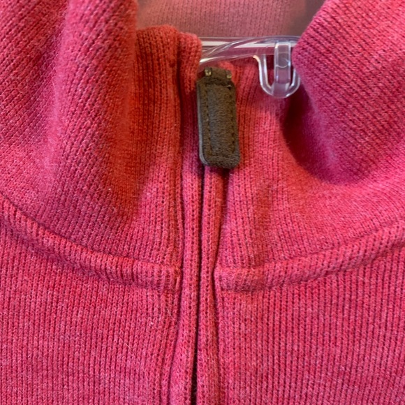 Quarter-Zip POLO RALPH LAUREN Men's Cotton Red Sweater Sz XL - Picture 4 of 6